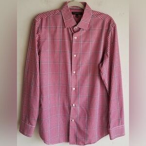 Banana Republic Red and White Plaid Button Down Shirt